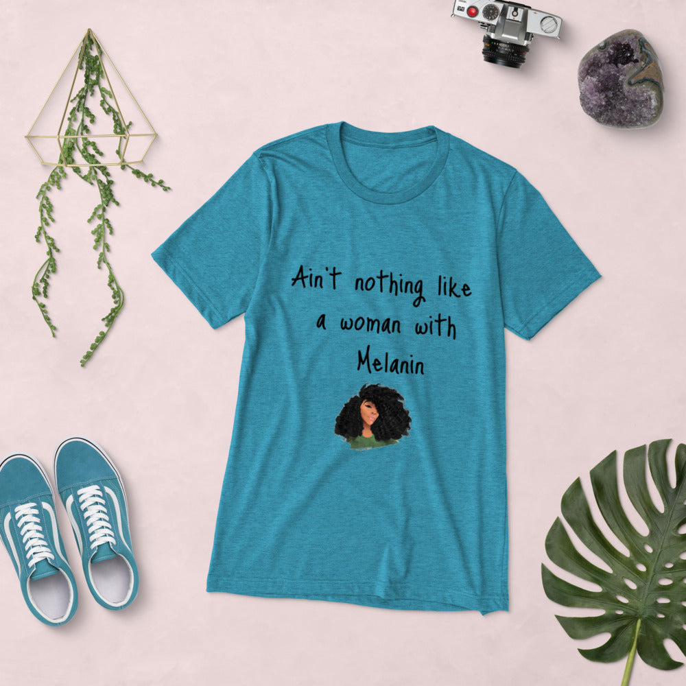 "Melanin woman" Short sleeve t-shirt