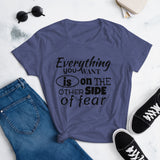 "Other side of fear" Women's short sleeve t-shirt