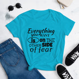 "Other side of fear" Women's short sleeve t-shirt