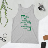 "Starting point?" Unisex Tank Top