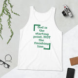 "Starting point?" Unisex Tank Top