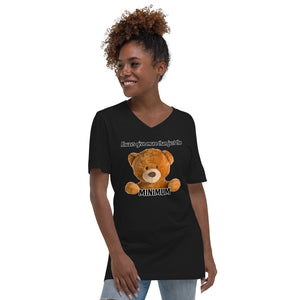 "Bear Minimum" Unisex Short Sleeve V-Neck T-Shirt