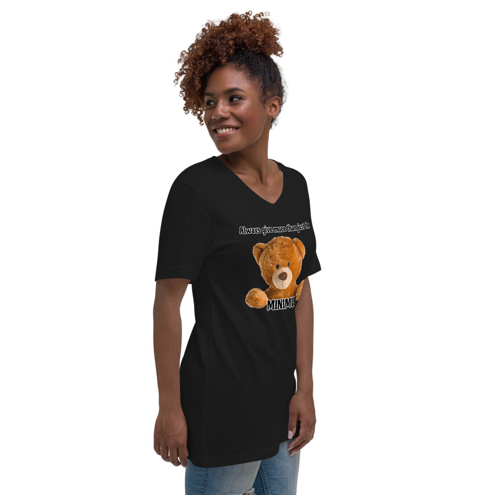 "Bear Minimum" Unisex Short Sleeve V-Neck T-Shirt