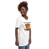 "Bear Minimum" Unisex Short Sleeve V-Neck T-Shirt